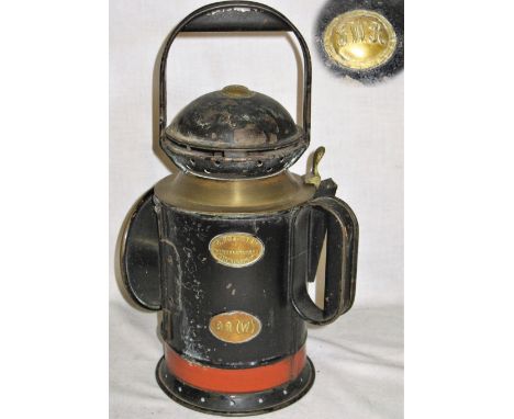 BR(W) double plated 4 aspect hand lamp made by G Polkey Ltd of Birmingham. Complete with all colour filters, reservoir and bu