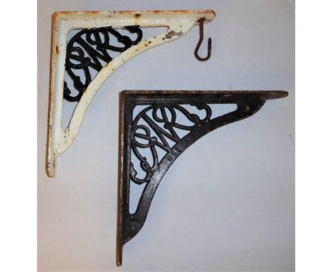 2 x GWR cast iron Signal Box shelf brackets. Both in good condition recovered from the Honeybourne area.