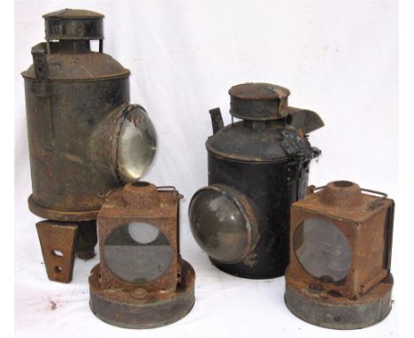 2 x GWR Signal lamps complete with GWR interiors (shown) also fitted with Sykes lamp indicator expanders. One lamp fitted wit