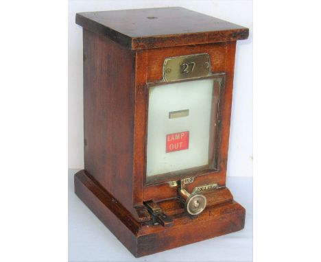 BR(W) Signal Box Lamp Indicator complete with brass No plate 27 in good ex box condition.