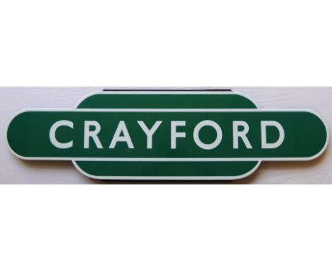 Reproduction BR(S) Totem Sign CRAYFORD.  A quality enamel manufactured by Trackside.    