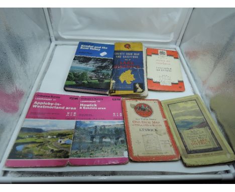 A volume A Portrait of Kendal and Kent Valley, and a selection of vintage local maps