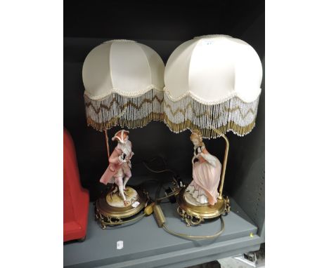 A pair of figural lamp bases