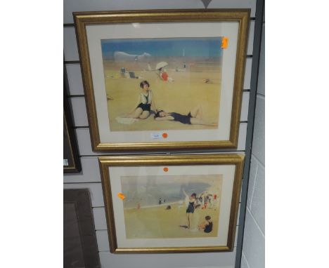 Two art deco style prints