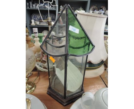 A colour glass terrarium or planter