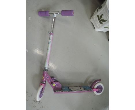 A Hello Kitty child's scooter