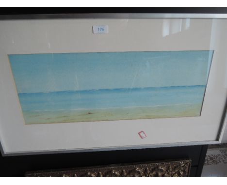 An original water colour of beach and seascape by William Dow 