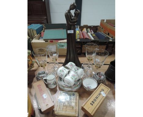 A selection of ceramics including Taylor and Kent part tea service