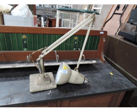 An original angle poise lamp and hook rack
