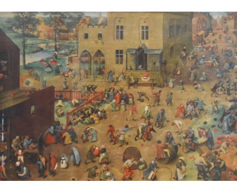 After Pieter Bruegel the Elder (Dutch c1525-1569) a modern colour print 'Children' renaissance scene, originally painted in 1