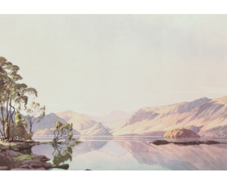 William Heaton Cooper (British, 1903-1995) colour print, 'Derwentwater from Friars Crag', signed in plate lower right, within