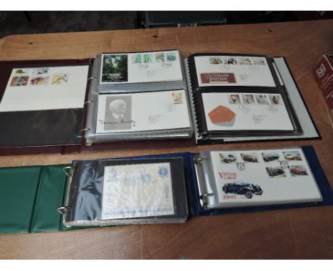 A collection of mainly GB &amp; Jersey First Day Covers in four albums, 1990's onwards special cancellations