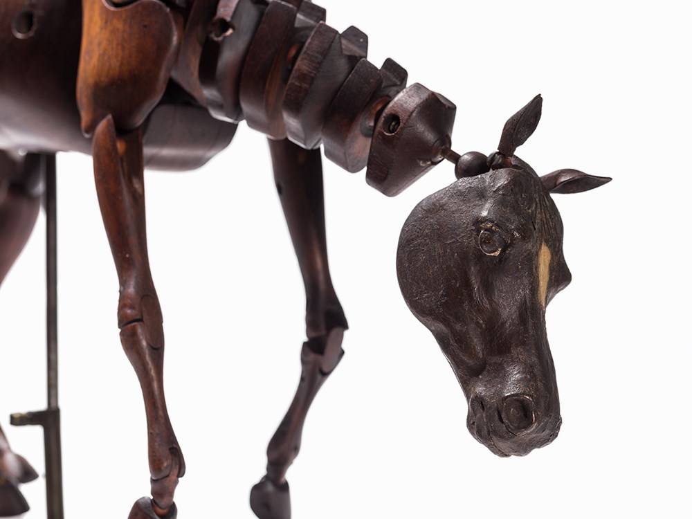 Wooden Artists Mannequin Lay Figure Horse, Paris, 19. C. Wood