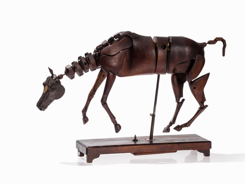 Wooden Artists Mannequin Lay Figure Horse, Paris, 19. C. Wood