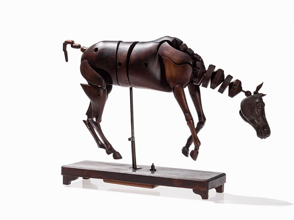 Wooden Artists Mannequin Lay Figure Horse, Paris, 19. C. Wood
