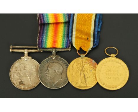 Two pairs of World War One medals, to brothers "265041 Private P.T. Sheppard, Somerset Light Infantry" and "306688 Private A.
