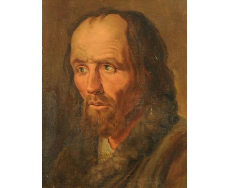 19th century Russian School, oil painting on canvas, portrait of a bearded man.  38 cm x 29 cm.