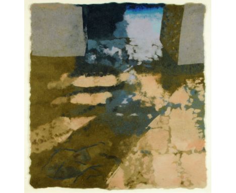 * Jenny Cowern (1943-2005), felt picture, "Two Patches of Light", acquired 1987.  84 cm x 82 cm, framed and glazed (see illus