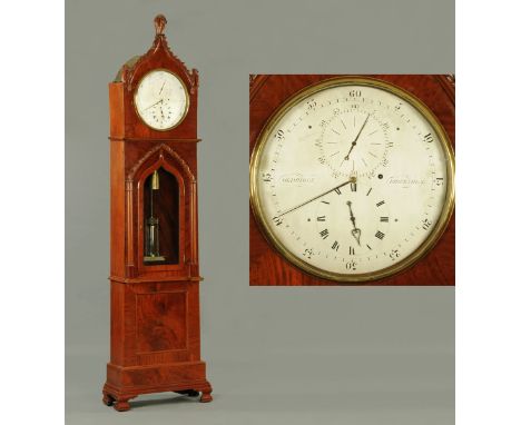 A 19th century mahogany cased shop regulator, the dial inscribed "Oldridge, Birkenhead", the movement by Condliff, Liverpool,