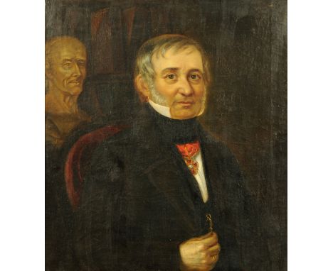 19th century Russian School, oil painting on canvas, portrait of a gentleman.  65 cm x 67.5 cm, relined. 