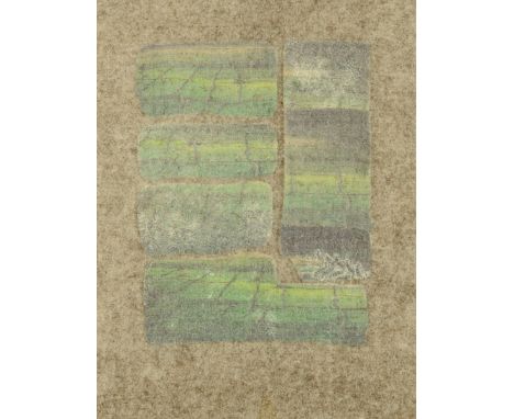* Lene Bielsen, felt picture, untitled, abstract.  46 cm x 35 cm, mounted on Perspex plaque (see illustration).  