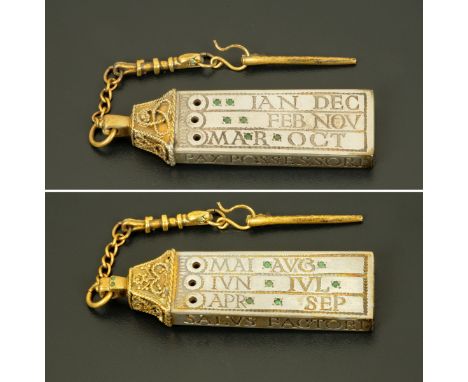 A replica Saxon silver gilt pocket sundial, Ransom Gallery Ltd., circa 1975 (see illustration).
