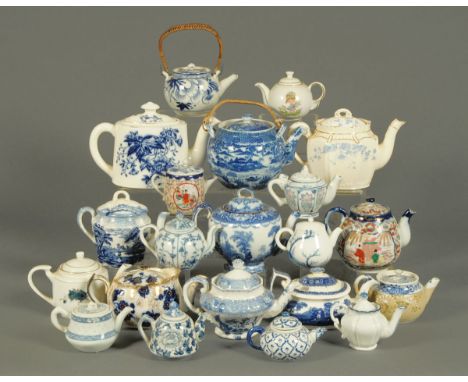 A collection of teapots, English, Oriental and European (21). CONDITION REPORT: Nine of the teapots appear to be in good orde