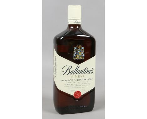A sealed 1 litre bottle of Ballantines blended Scotch Whisky.