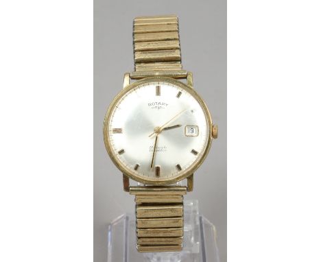 A Rotary 17 jewel Incabloc manual bracelet wristwatch with date chapter and second sweep finger.