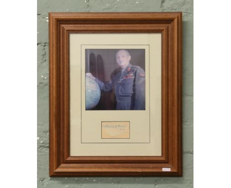 Bernard Law Montgomery (1887-1976) British Field Marshall WWII. A framed fountain pen green ink signature, accompanied by a p