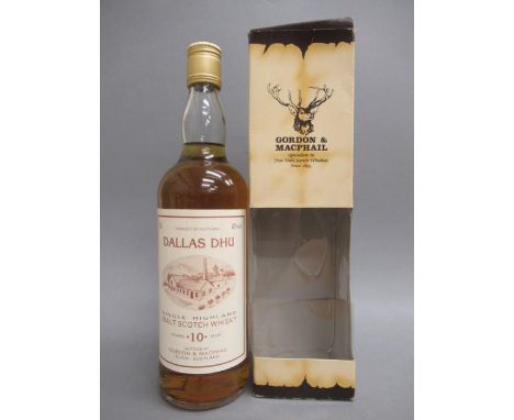 One bottle Dallas Dhu 10 year old single Highland malt Scotch whisky, by Gordon & McPhail (Est. plus 21% premium inc. VAT)goo