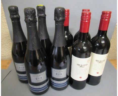 Four bottles Mitchell Sparkling Peppertree, together with four German mulled wine (8) (Est. plus 21% premium inc. VAT)Conditi