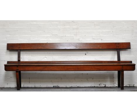 Railway platform bench, width 226cm, height 82cm, depth 40cm.