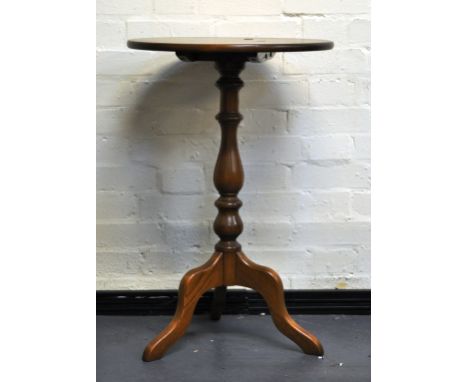 Ercol tripod tea table, height 75cm.