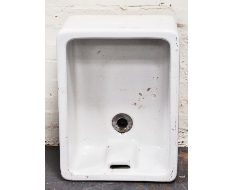 An enamel Belfast sink, 61 x 25cms. 