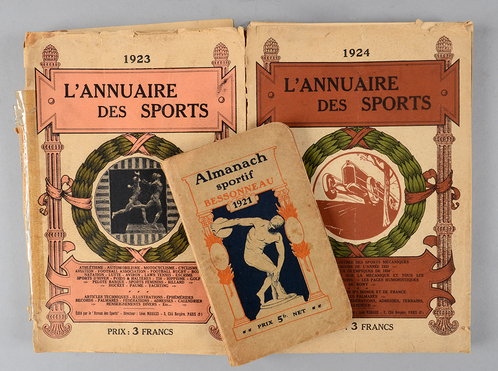 Ensemble de 2 Annuaires des Sports pour l’année 1923 et 1924 (état