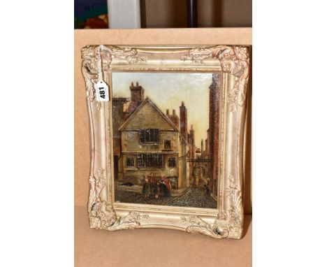 J BUTLER (19TH CENTURY), 'THE OLD POSTERN GATE', a mid to late Victorian study of the Nottingham landmark public house, a gro