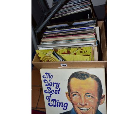 TWO BOXES OF APPROXIMATELY one hundred and fifty LP'S, by Artists such as U2, Chuck Berry, Status Quo, Michael Jackson, Buddy