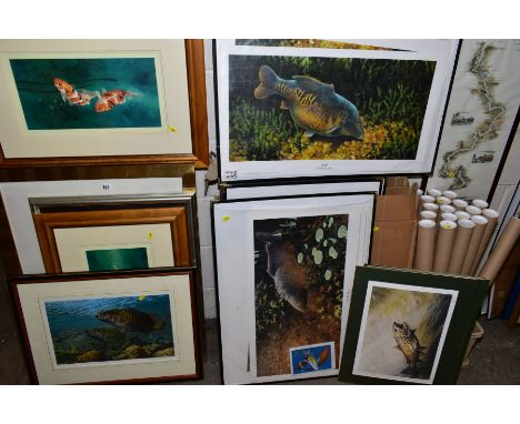 A COLLECTION OF FISHING THEMED PRINTS to include signed prints by Mark A Sussino, K Vaudin, A Palmer, Richard J Smith, Garry 