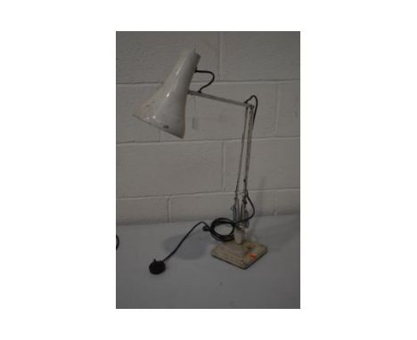 GEORGE CARWARDINE FOR HERBERT TERRY, a distressed white desk lamp (sd)