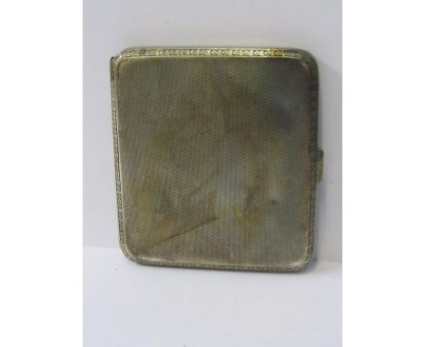 SILVER CIGARETTE CASE, engine turned decoration, Birmingham 1930, 113 grams 