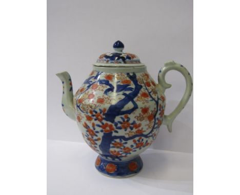 ORIENTAL CERAMICS, Imari teapot, "Bird in Tree" pattern, with matched lid, 23cm height 