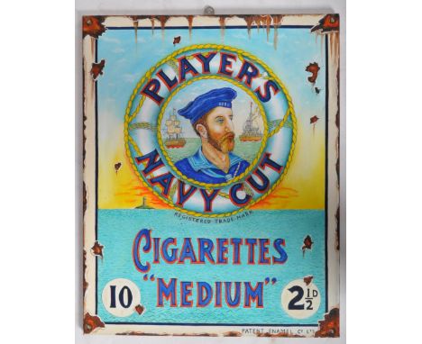 Player's Navy Cut - A contemporary oil on canvas painting artist's impression of a traditional vintage advertising enamel poi