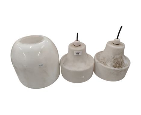 3 VINTAGE LIGHT SHADES 