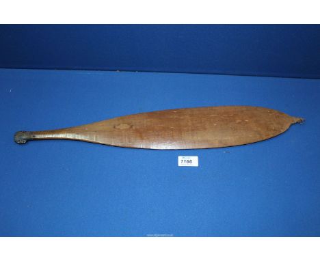 An antique Aboriginal Woomera with its original gum handle and hook, in a very fine state of preservation.