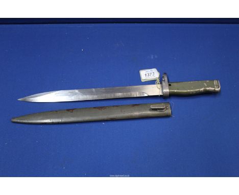 A rare German 1945 "Ersatz" K98 Bayonet and scabbard. ****ALL WEAPONS MUST BE COLLECTED IN PERSON - NO POSTAGE. Proof of age 