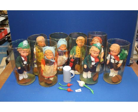 Eight Goebel Costume dolls, all approx. 12''" high.