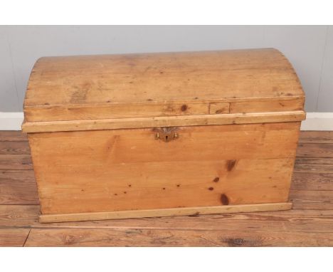 Pine dome top trunk with Georgian style handles  