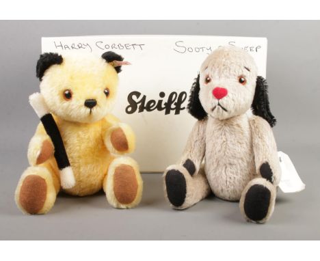 Two boxed Steiff limited edition mohair bears, Sooty and Sweep (from Harry Corbett's Sooty Show). Both with ear tags, numbers