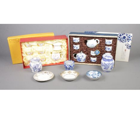 A collection of oriental ceramics to include two boxed tea services, ginger jar, Noritake, etc.  